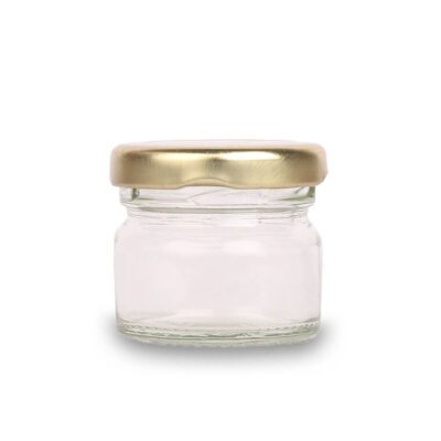 9n pack  60 ML Round Mini Glass Jar With Lid -Fully Transparent