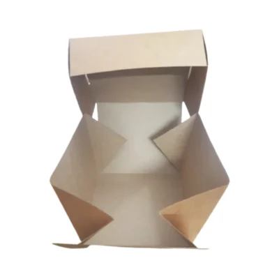 4 pack 5 X 5 X 4 Inch Virgin White Kraft Paper Premium Burger Box Plain And Customized Printing